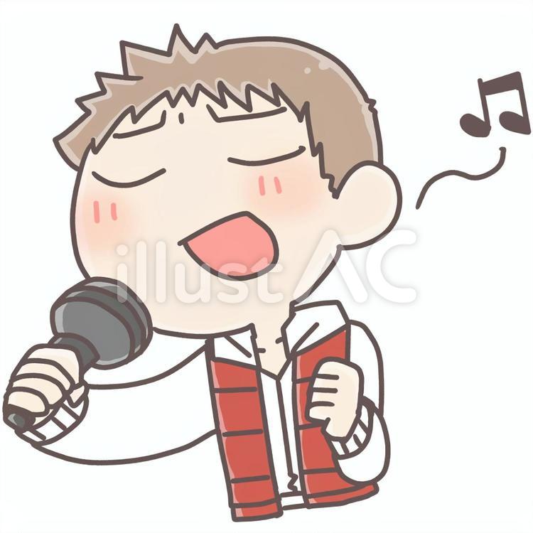 気持ちよく歌う人 歌う,人,気持ちよくのイラスト素材