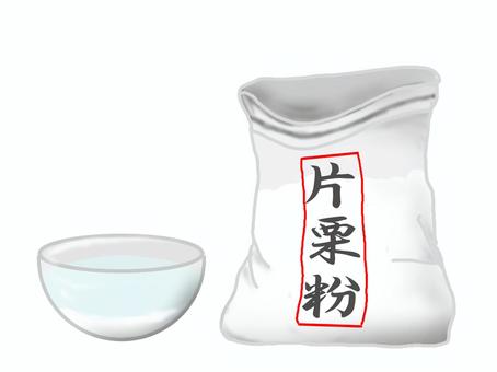 片栗粉 片栗粉,水溶き,とろみ,調理,デンプン,料理,粘度,調味料,粉,食材のイラスト素材