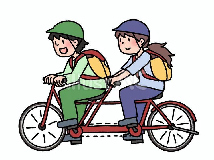 タンデム自転車 自転車,タンデム,サイクリングのイラスト素材