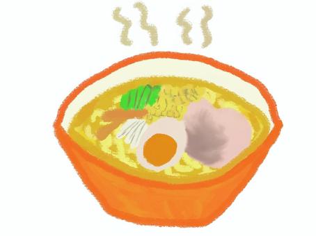 味噌ラーメン 味噌ラーメン,ラーメン,中華そば,麺類,クレヨン,手書き,ramen,さやえんどう,もやし,コーンのイラスト素材