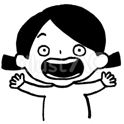 驚く子ども