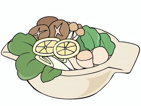 アロマ鍋 アロマ鍋 アロマ鍋,鍋,食べ物,冬,柑橘,主線あり,広告,チラシ,cm,白背景のイラスト素材
