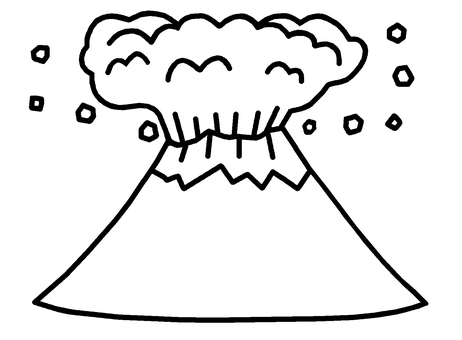 Illustration, volcanic eruption, volcanic activity, magma, 