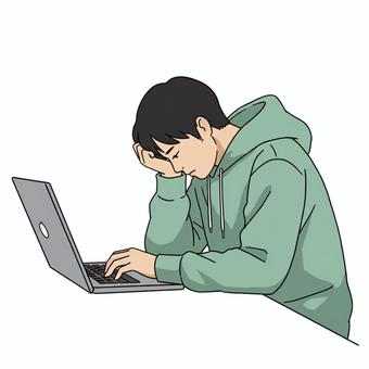 Deep in thought, JPG and PNG Deep in thought, नोटबुक पीसी, आदमी, यदि पत्ता रंग, JPG and PNG