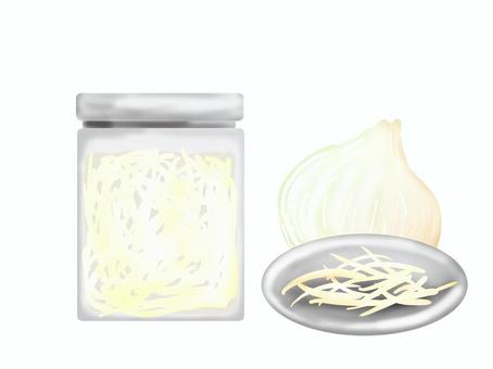 Illustration, vinegared onion, onion, pickles, 