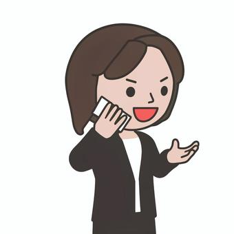 通話する人 スマホ,自信,ガッツポーズ,喜び,成功,達成感,勝利,嬉しい,通話,女性のイラスト素材