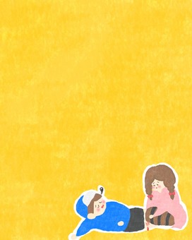 怪我の手当をする女の子 怪我,男の子,女の子,かわいい,事故,痛い,傷,血,出血,手当てのイラスト素材