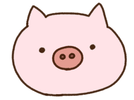 ゆるいぶた ゆるいぶた 豚,ぶた,動物,豚肉,農業のイラスト素材