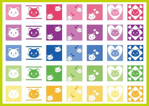 Illustration, cat, heart, silhouette, 