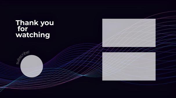 動画配信用エンドカード素材ラインアート3 エンドカード,終了,画面,エンディング,おしゃれ,ネオン,ラインアート,背景,動画,フレームのイラスト素材