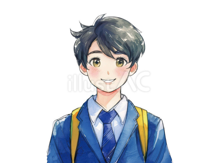 制服を着た男の子 制服,男の子,男子校生のイラスト素材
