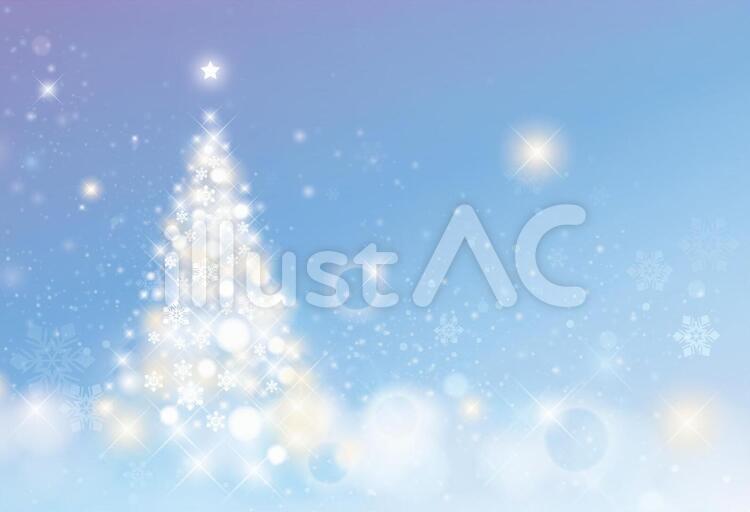 キラキラのクリスマスツリー背景05 クリスマス,ツリー,キラキラのイラスト素材