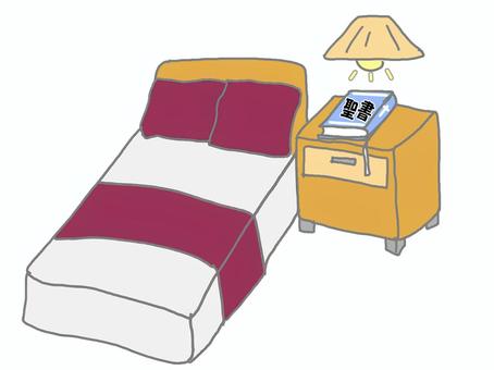 ホテルの客室に置いてある聖書 聖書,ホテル,客室,宿泊,部屋,本,備品,ベッド,寝具のイラスト素材