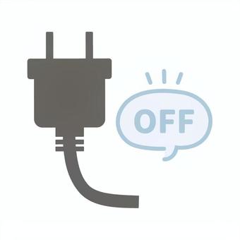 節電　コンセントのイラスト素材 節電,省エネ,コンセント,off,電気代,エコロジー,家計,抜く,挿す,家電のイラスト素材