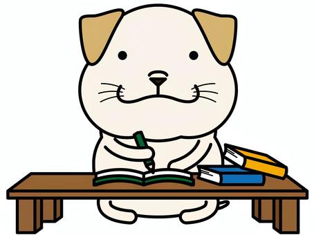 ラブラドールさん 勉強 ラブラドールさん 勉強 宿題,勉強,ラブラドール,ラブラドールレトリバー,机,本,ノート,教科書,鉛筆,動物のイラスト素材