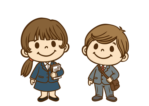 子供職業体験「サラリーマン」 サラリーマン,ol,オフィスレディ,スーツ,リクルート,会社員,ビジネスマン,従業員,事務員,職員のイラスト素材