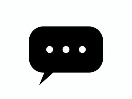 メッセージ ふきだし,メッセージ,伝言,無言,読み込み中,三点,あしらい,白黒のイラスト素材