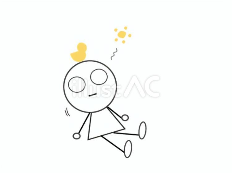 無気力の棒人間 棒人間,やる気が出ない,疲れたのイラスト素材
