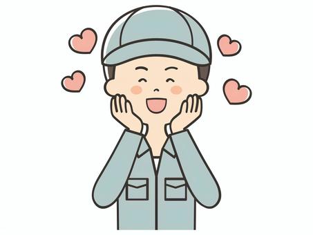 恋をする男性作業員