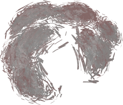 払いのけられたもやもやした悩み（カラー） 悩み,もやもや,迷い,後悔,葛藤,払いのける,追い払う,思考,吹っ切れる,断ち切るのイラスト素材