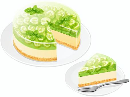 マスカットゼリーレアチーズケーキ3