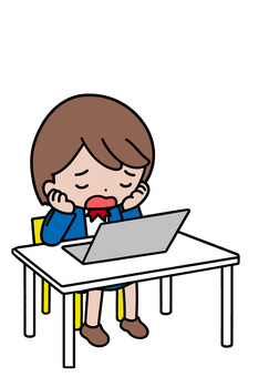 炎上する人 炎上する人 パソコン,炎上,sns,絶望,挫折,悩み,困惑,苦悩,苦しみ,呼び出しのイラスト素材