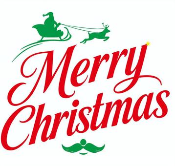 メリークリスマス文字2 クリスマス,メリークリスマス,サンタクロース,そり,トナカイ,ひげアイコン,赤背景,白文字,カリグラフィー,ホリデーデザインのイラスト素材