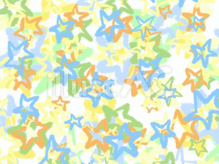 手描きの星柄 パターン,柄,スターのイラスト素材