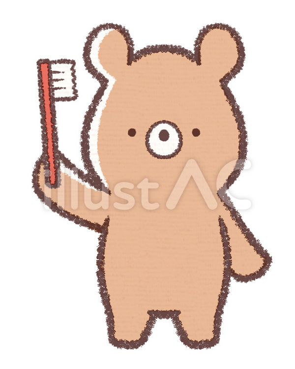 歯みがきクマ クマ,動物,歯みがきのイラスト素材