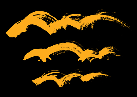 Illustration, brush touch, curve, wavy line, 