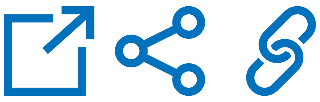 リンク、共有アイコンセット 青 リンク,共有,インターネット,ウェブ,ネット,sns,url,ネットワーク,繋がり,webのイラスト素材