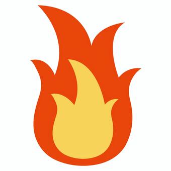 シンプルな炎のマーク 炎,火,ファイヤー,火の玉,アイコン,シンボル,マーク,記号,抽象的,フラットデザインのイラスト素材