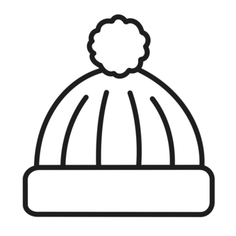 ニット帽のミニマルアイコン ニット帽,アイコン,帽子,ファッション,アパレル,アイテム,防寒,頭,毛糸,冬のイラスト素材
