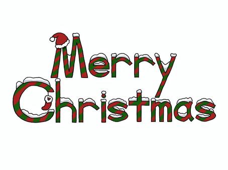 『Merry Christmas』のロゴ merry,christmas,メリークリスマス,クリスマス,ロゴ,帽子,靴下,12月24日,文字,英語のイラスト素材