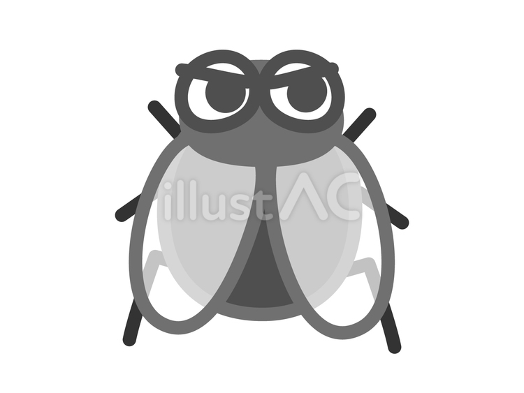 わるい顔をしたハエ わるい顔をしたハエ ハエ,害虫,虫のイラスト素材