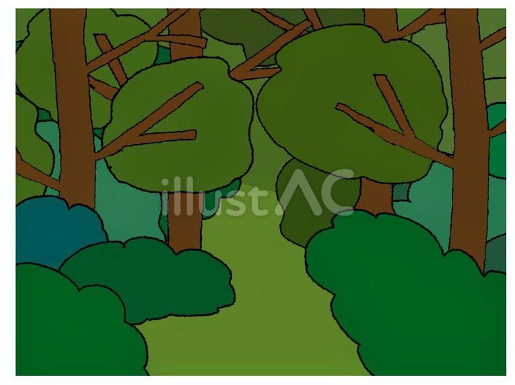 森の中の道 道,森,木のイラスト素材