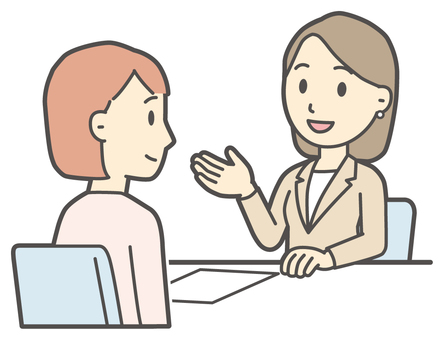  相談-004-全身 相談,会社員,女性,説明,話す,スーツ,ビジネス,従業員,スタッフ,働くのイラスト素材
