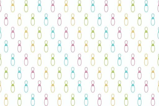 ボウリング背景ピン柄模様・透過