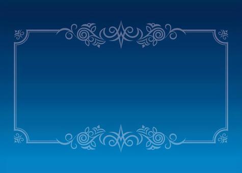 Decorative frame frame gradient blue 0007_02e, , JPG and EPS