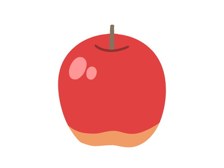りんご　主線なし　イラスト 食べ物,果物,ハイライト,甘酸っぱい,果実,りんご,挿絵,イラスト,素材,シンプルのイラスト素材