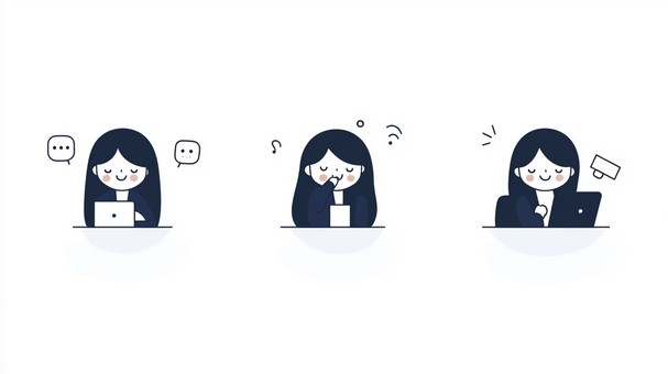 デスクワーク中の女性