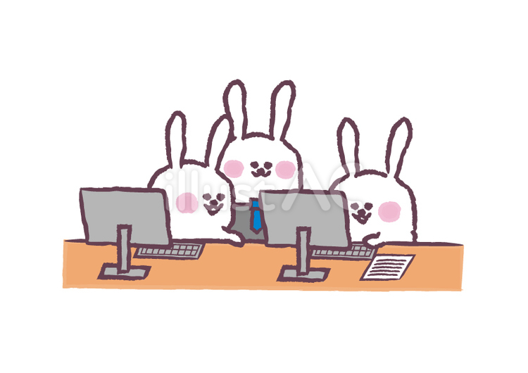教える うさぎ,ウサギ,兎のイラスト素材