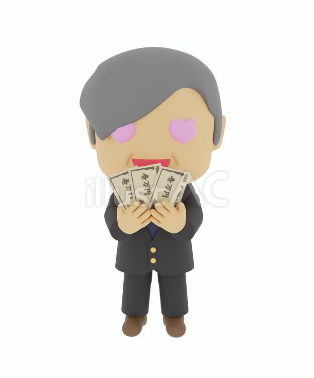 お金に目がくらむビジネスマンイラスト No 23321020／無料イラスト/フリー素材なら「イラストAC」