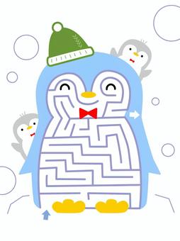 Illustration, get lost, cute, penguin, 