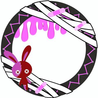 病みかわアイコンリングピンク アイコン,リング,手書き,手描き,かわいい,きれい,病み,病みかわ,うさぎ,ピンクのイラスト素材