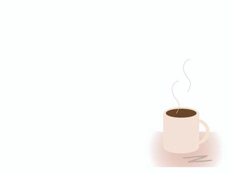 あたたかい飲み物でホッとするフレーム コーヒー,ホット,飲み物,休憩,休息,ドリンク,フレーム,ほっこり,優しい,かわいいのイラスト素材