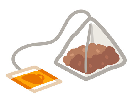 ティーバッグのイラスト ティーバッグ,お茶,紅茶,カフェイン,袋,飲み物,ティータイムのイラスト素材
