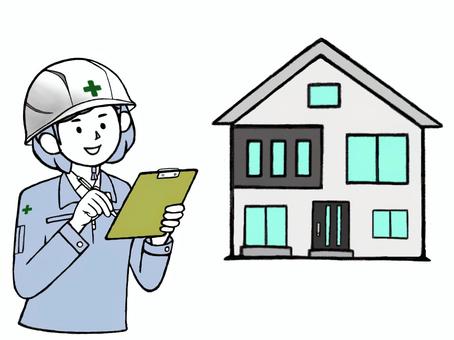 在工地工作的婦女_房屋建築工地確認_建築師, JPG 和 PNG 在工地工作的婦女_房屋建築工地確認_建築師, 建設, 施工, 現場, JPG 和 PNG