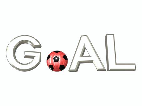GOAL　ゴール　文字 goal,ゴール,文字,サッカー,得点,サッカーボール,立体のイラスト素材