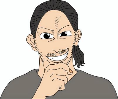 Illustration, male, thinking about something, to think about, 